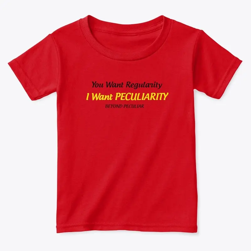 PECULIARITY VS. REGULARITY